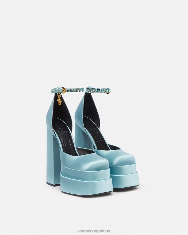 mujer Versace un color zapatos de salón con plataforma medusa aevitas zapato 4F604413