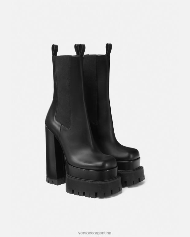 mujer Versace negro botas aevitas plataforma zapato 4F604479