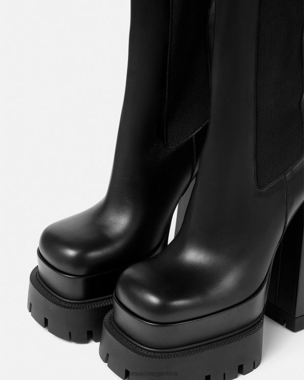 mujer Versace negro botas aevitas plataforma zapato 4F604479