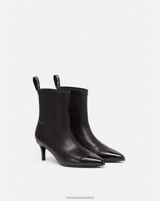 mujer Versace negro botas lula con logo zapato 4F6042272