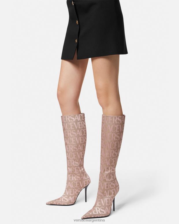 mujer Versace rosa botas hasta la rodilla por toda la prenda zapato 4F604476