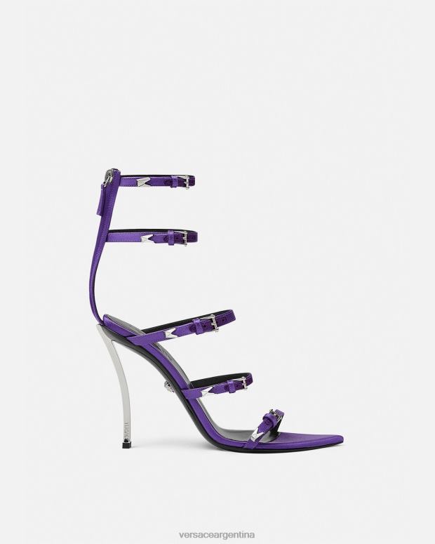 mujer Versace Violeta sandalias con punta de alfiler zapato 4F604398