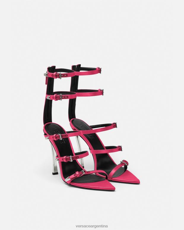 mujer Versace fucsia sandalias con punta de alfiler zapato 4F604397