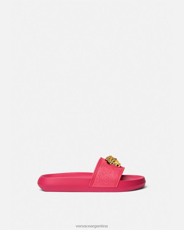mujer Versace fucsia toboganes palazzo zapato 4F604459