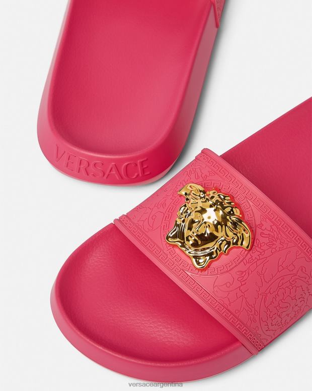 mujer Versace fucsia toboganes palazzo zapato 4F604459
