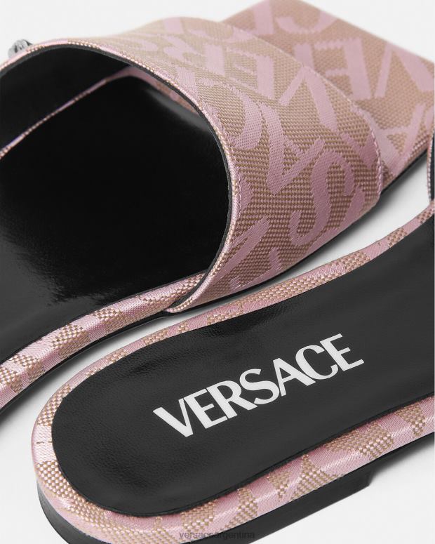 mujer Versace imprimir sandalias planas integrales zapato 4F604450