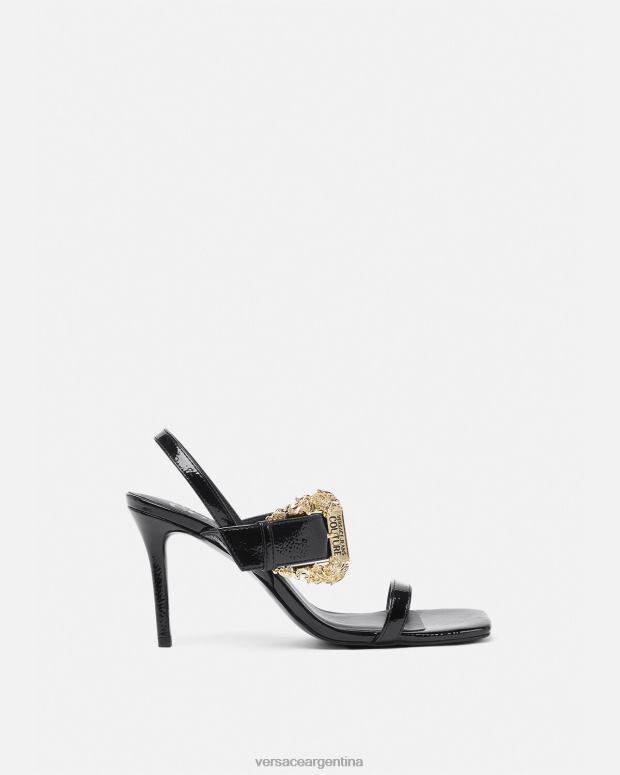 mujer Versace negro sandalias destalonadas emily barrocas zapato 4F6042257