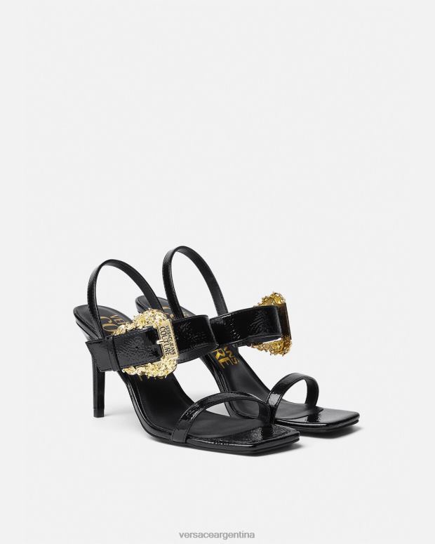 mujer Versace negro sandalias destalonadas emily barrocas zapato 4F6042257