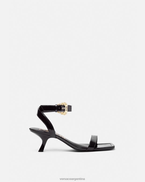 mujer Versace negro sandalias fiona barrocas zapato 4F6042258