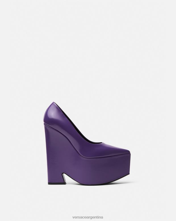 mujer Versace Violeta bombas de plataforma tempestad zapato 4F604492