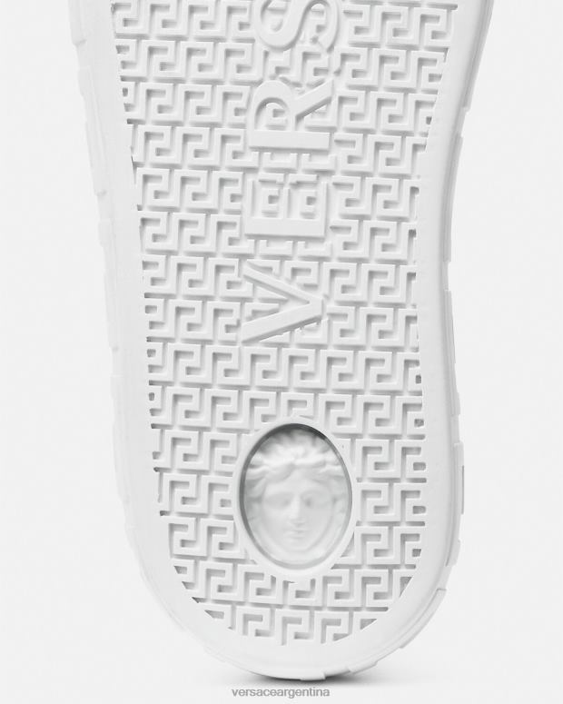 mujer Versace blanco negro zapatillas con grecas zapato 4F604502