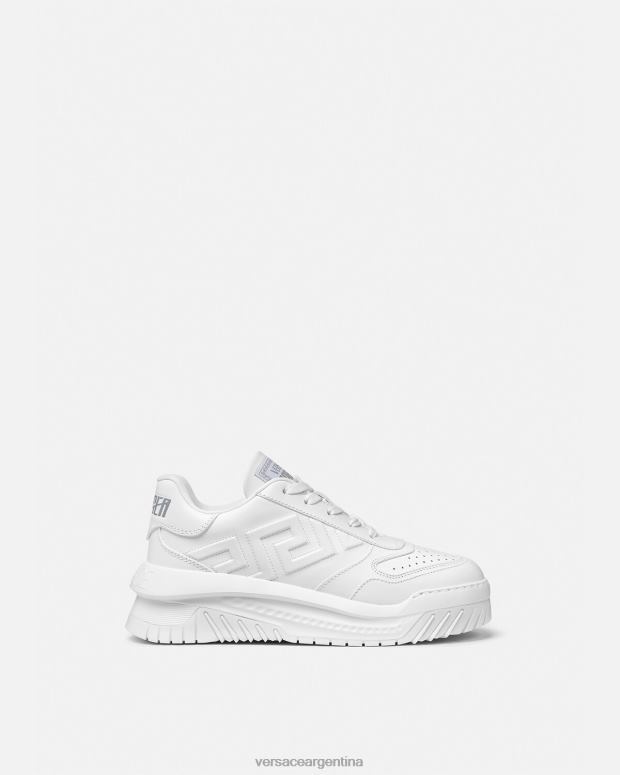 mujer Versace blanco zapatillas greca odissea zapato 4F604503