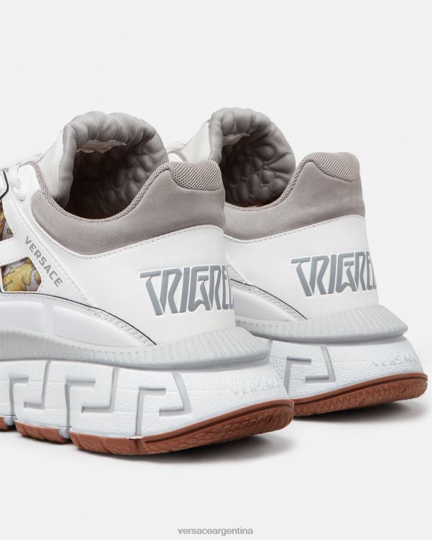 mujer Versace blanco zapatillas trigrecas zapato 4F604508