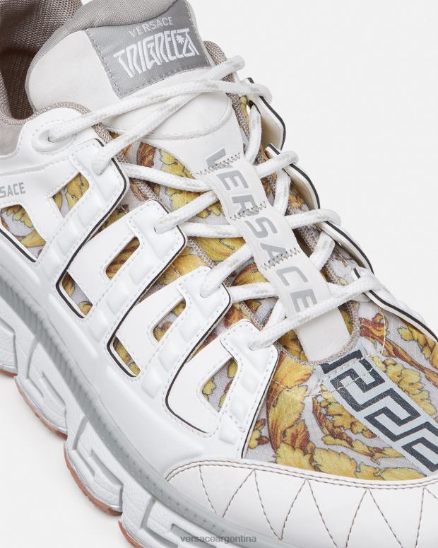 mujer Versace blanco zapatillas trigrecas zapato 4F604508