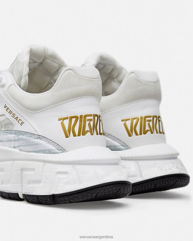 mujer Versace blanco zapatillas trigrecas zapato 4F604509