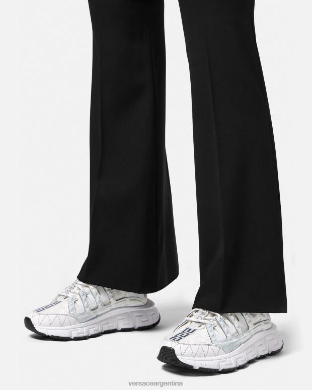 mujer Versace blanco zapatillas trigrecas zapato 4F604509