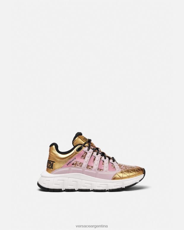 mujer Versace rosa zapatillas trigrecas zapato 4F604500