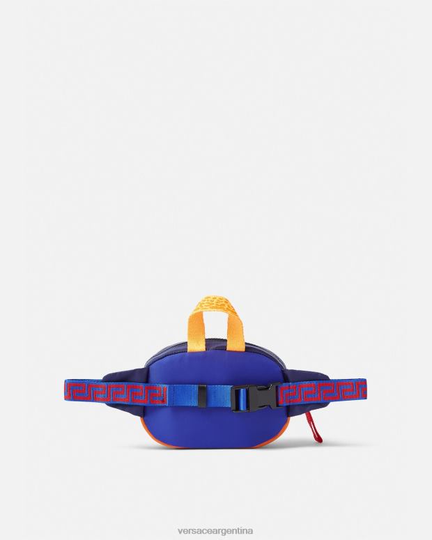 niños Versace azul negro riñonera con greca reciclada bolsas 4F6042075