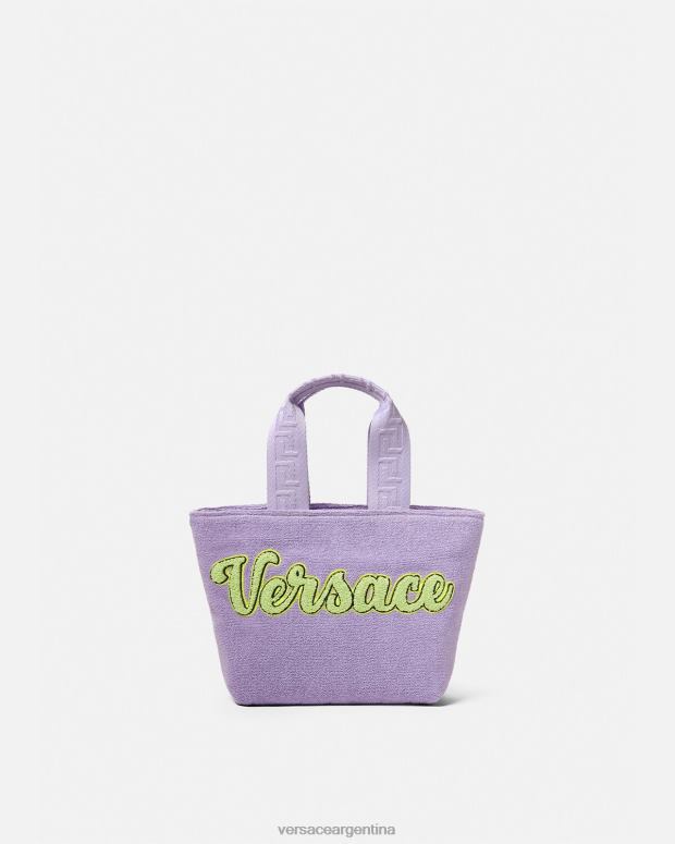niños Versace lila bolso shopper con logo bolsas 4F6042076
