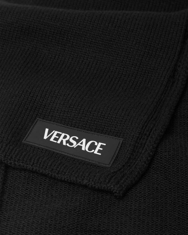 niños Versace negro bufanda con logo accesorios 4F6042061