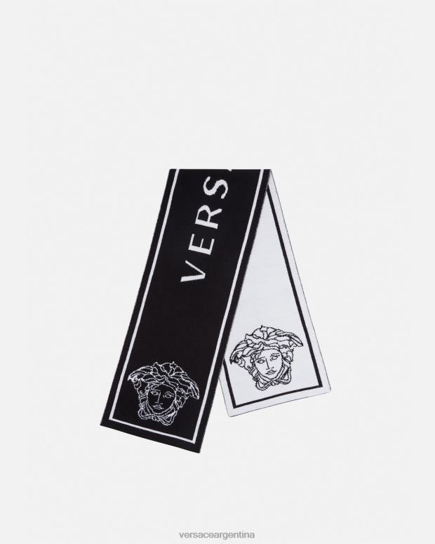 niños Versace negro bufanda con logo de medusa accesorios 4F6042077