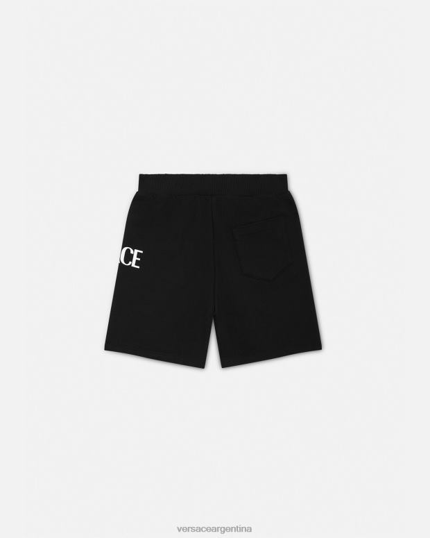 niños Versace negro shorts deportivos con logo ropa 4F6042098