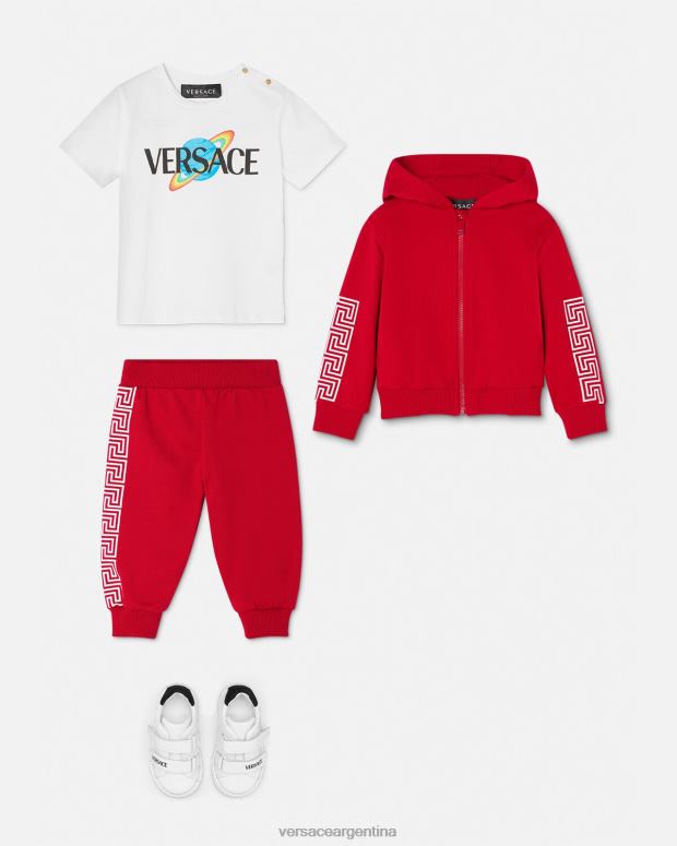niños Versace blanco y estampado camiseta con logo para bebé ropa 4F6041883