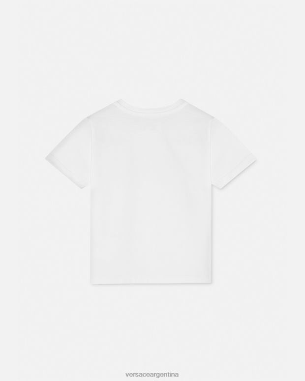 niños Versace blanco y estampado camiseta con logo para bebé ropa 4F6041883