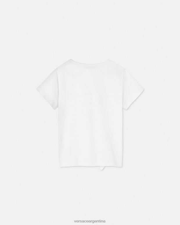 niños Versace blanco y estampado camiseta con logo ropa 4F6041931