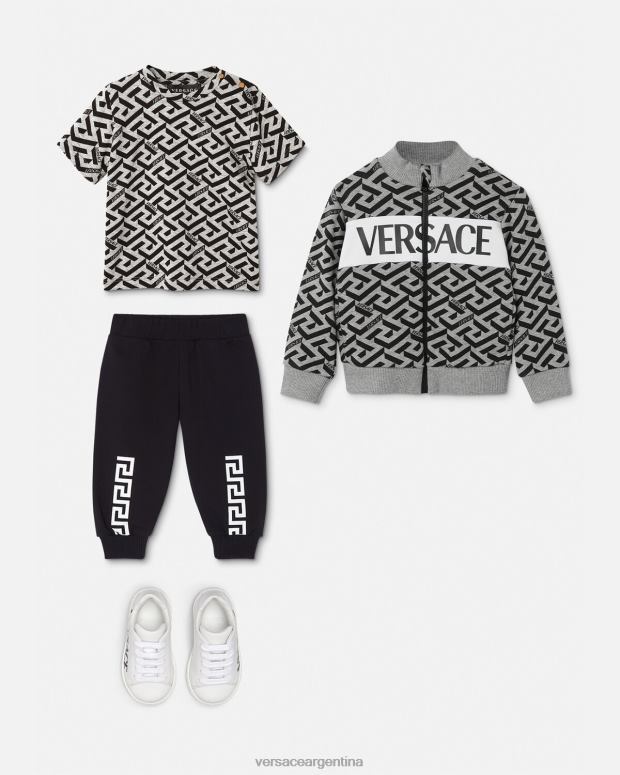 niños Versace gris y estampado camiseta para bebé la greca ropa 4F6041910