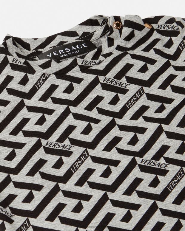 niños Versace gris y estampado camiseta para bebé la greca ropa 4F6041910