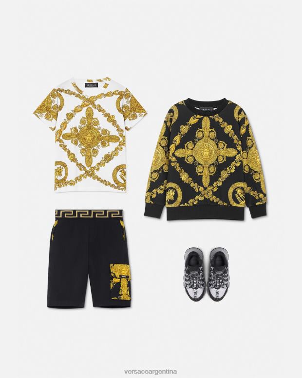 niños Versace imprimir camiseta maschera barroca ropa 4F6042124