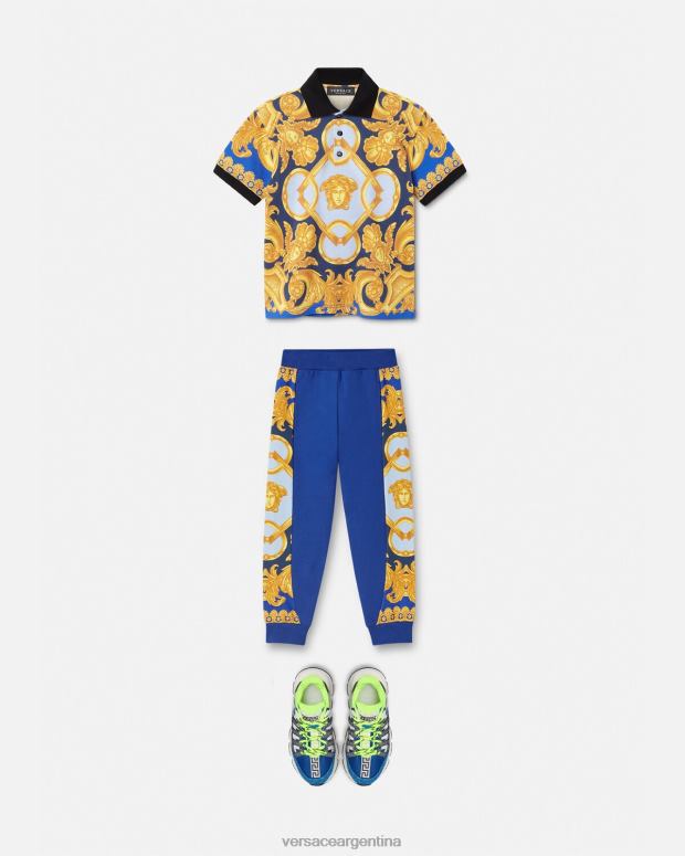 niños Versace Plano pantalones de chándal barroco 660 ropa 4F6042110