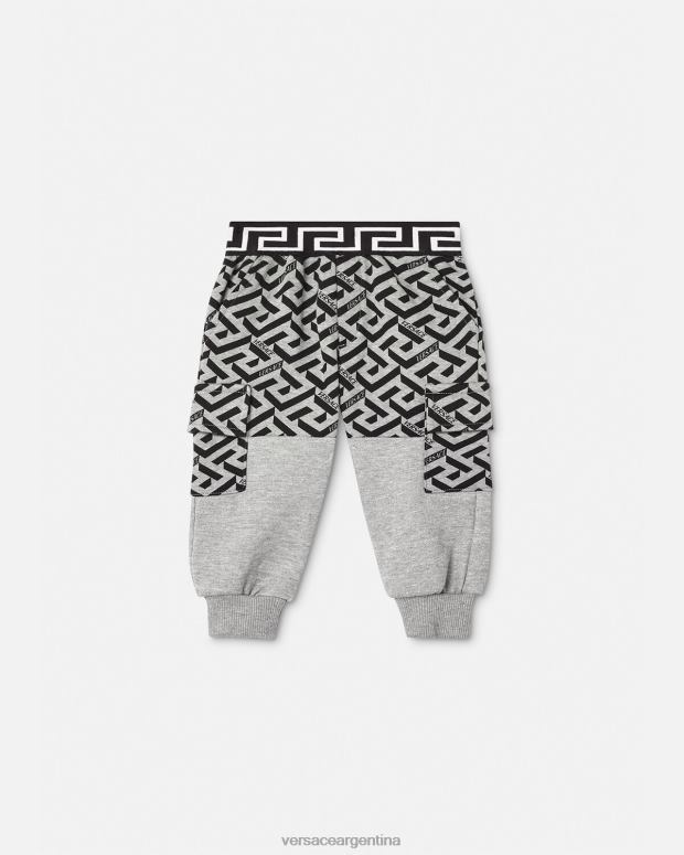 niños Versace gris pantalon greca bebe ropa 4F6041911