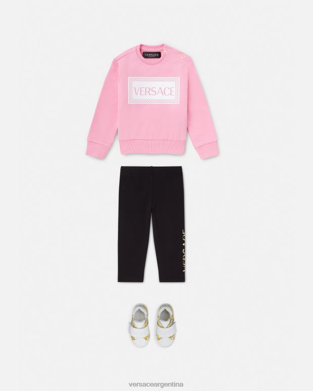 niños Versace negro pantalones deportivos con logo para bebé ropa 4F6041864