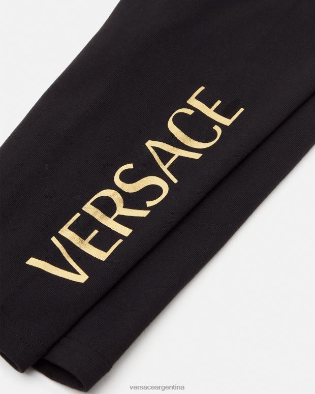 niños Versace negro pantalones deportivos con logo para bebé ropa 4F6041864