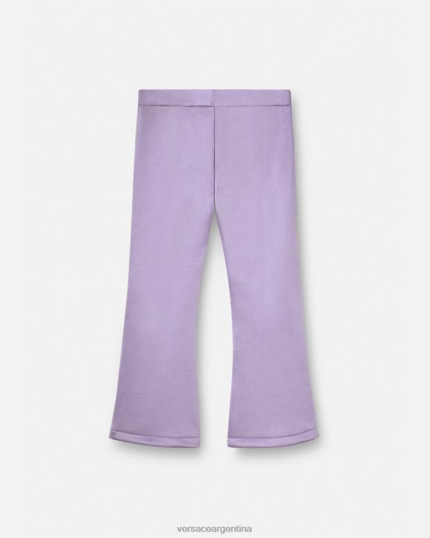 niños Versace lila pantalones con logo de cristal ropa 4F6042022
