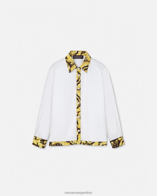 niños Versace blanco y estampado camisa barroca ropa 4F6042111