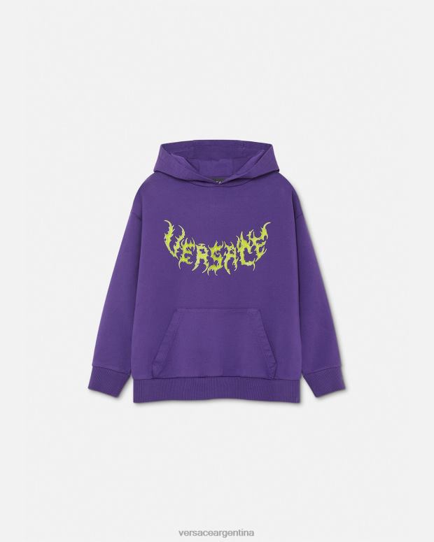 niños Versace Violeta sudadera con capucha y logo ropa 4F6042005