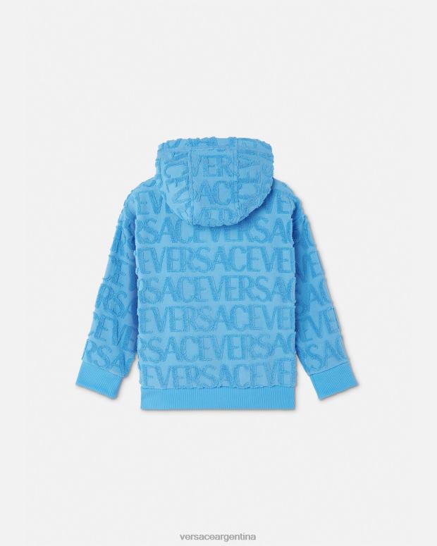 niños Versace azul claro sudadera con capucha y toalla ropa 4F6042088