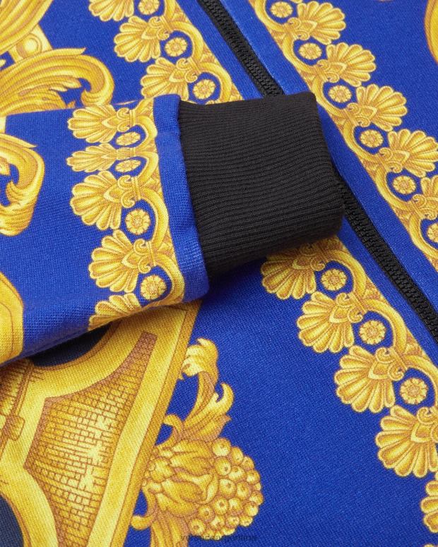 niños Versace azul y oro sudadera con capucha barroco 660 ropa 4F6042108