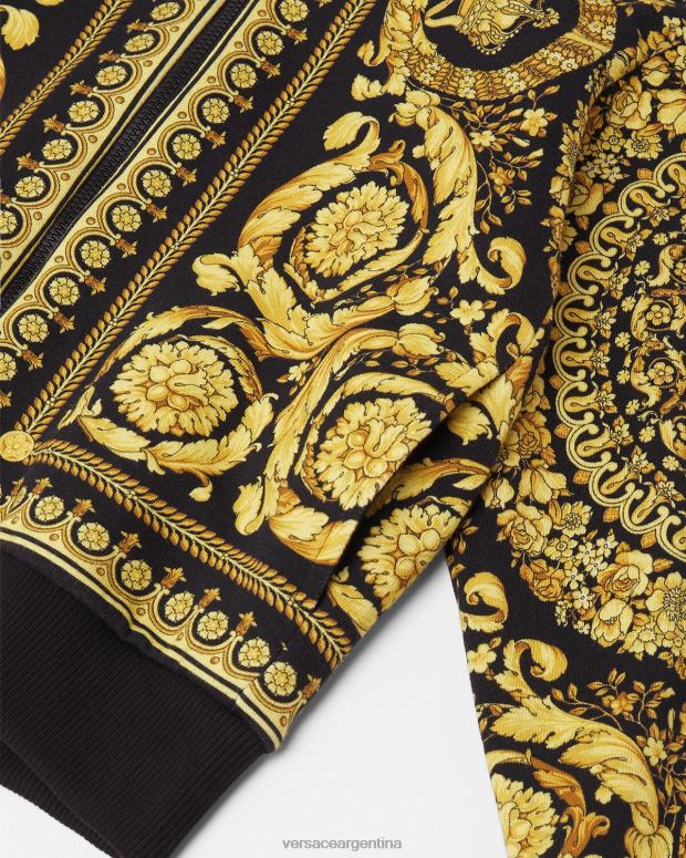 niños Versace imprimir sudadera con capucha y cremallera barroco ropa 4F6041982