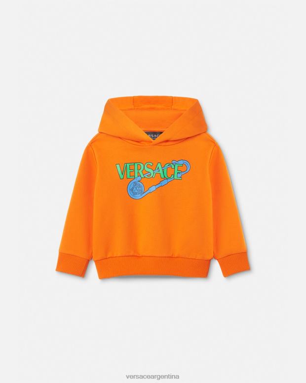 niños Versace naranja sudadera con capucha para bebé con imperdible ropa 4F6041918
