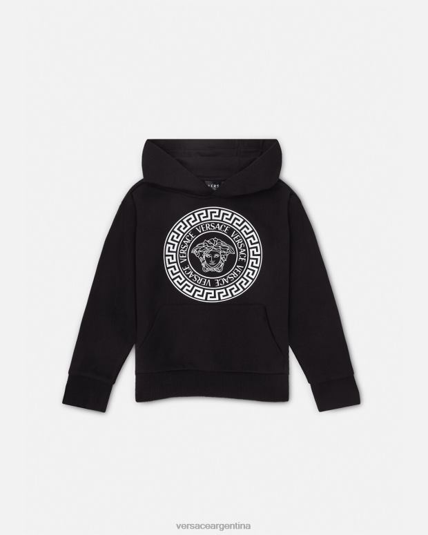 niños Versace negro sudadera con capucha de medusa ropa 4F6042120