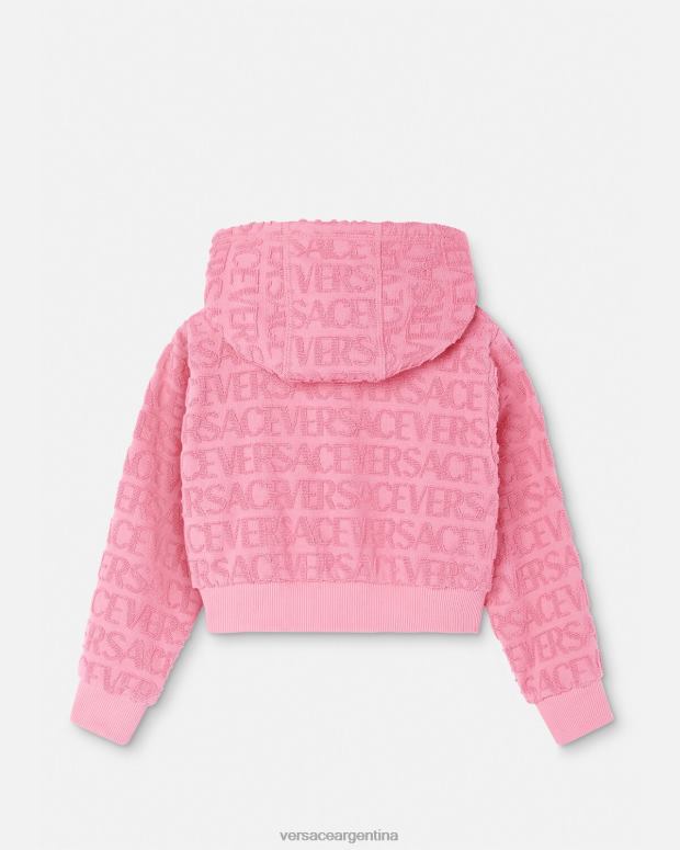 niños Versace rosa sudadera con capucha y toalla ropa 4F6041948