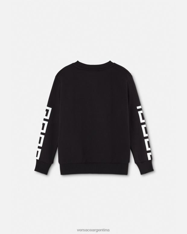 niños Versace negro sudadera con grecas ropa 4F6042106