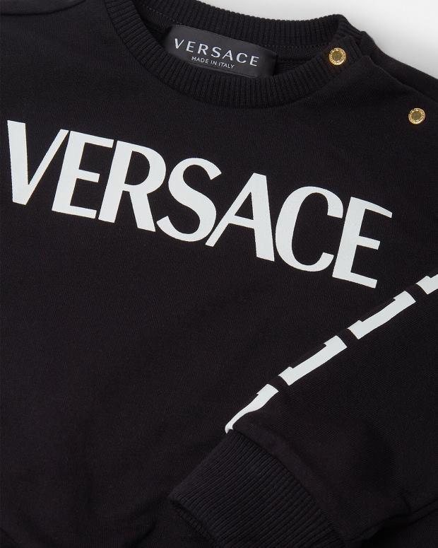 niños Versace negro sudadera con logo para bebé ropa 4F6041905