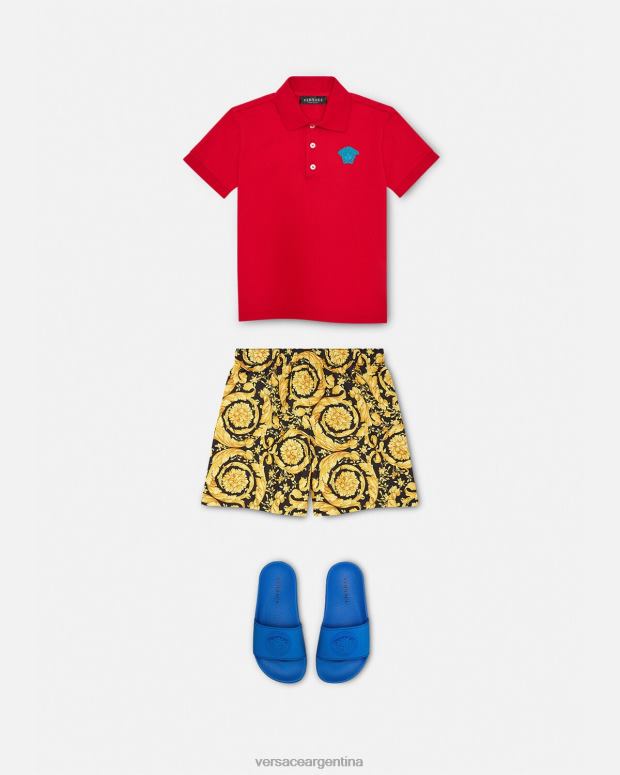 niños Versace imprimir shorts de baño con estampado barroco ropa 4F6042097