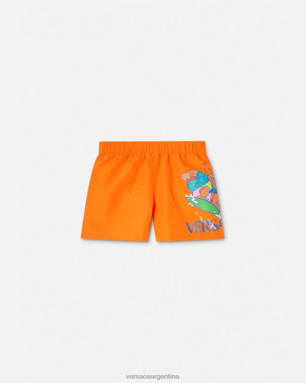 niños Versace naranja shorts de baño para bebé con gafas de sol de medusa ropa 4F6041928