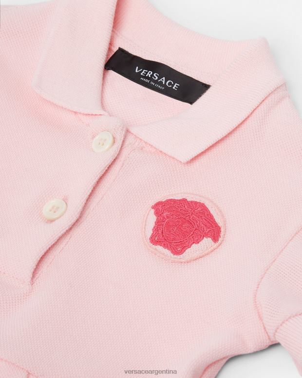 niños Versace Rosa claro vestido de bebé con medusa ropa 4F6041834